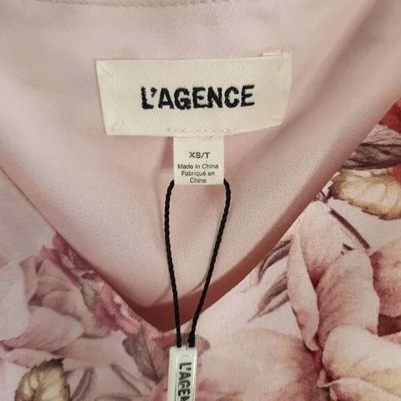 L'AGENCE Jane floral silk spaghetti strap tank xs - Picture 4 of 6